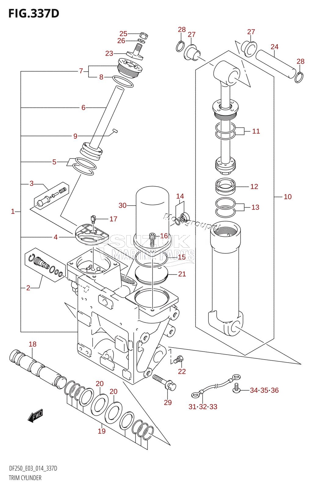 TRIM CYLINDER (DF225Z:E03)