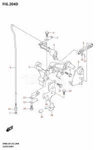 DF50A From 05003F-210001 (E01)  2012 drawing CLUTCH SHAFT (DF50A:E01)