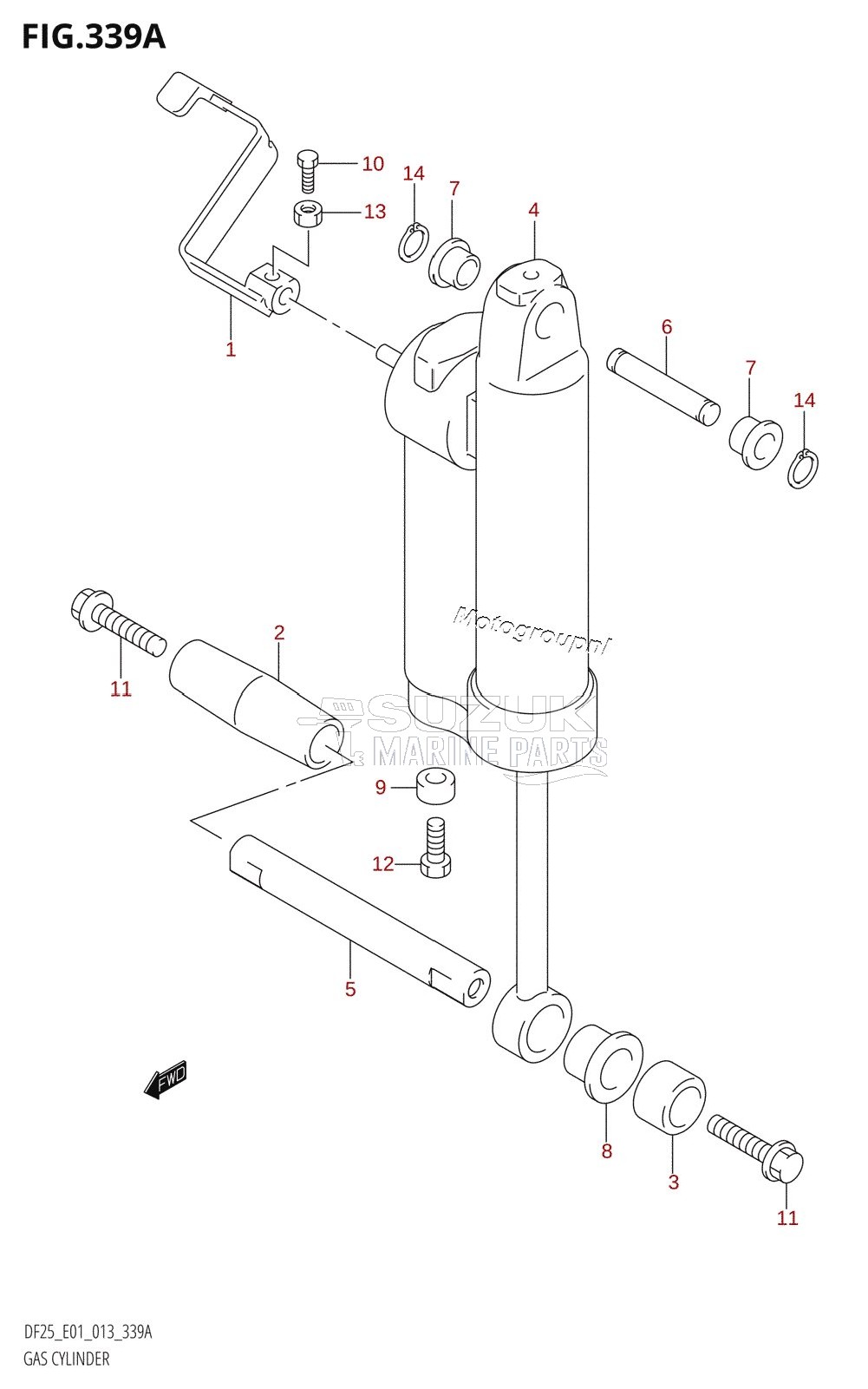 GAS CYLINDER (DF25Q:E01)