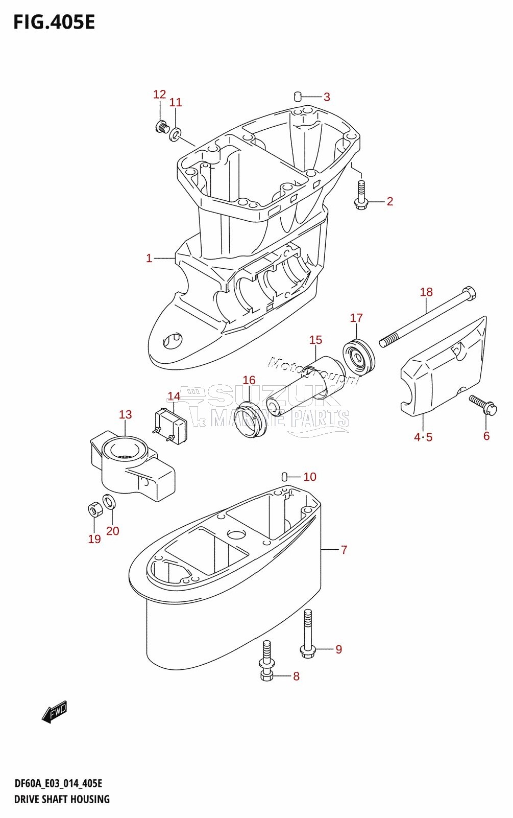 DRIVE SHAFT HOUSING (DF60AVT)