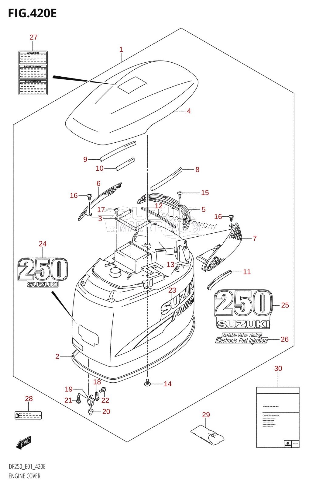 ENGINE COVER (DF250T,DF250Z)