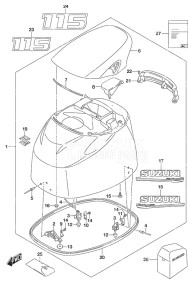 DF 115A drawing Engine Cover