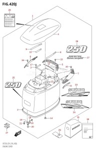 DF225T From 22503F-610001 (E01 E40)  2016 drawing ENGINE COVER (DF250T:E01,DF250Z:E01)