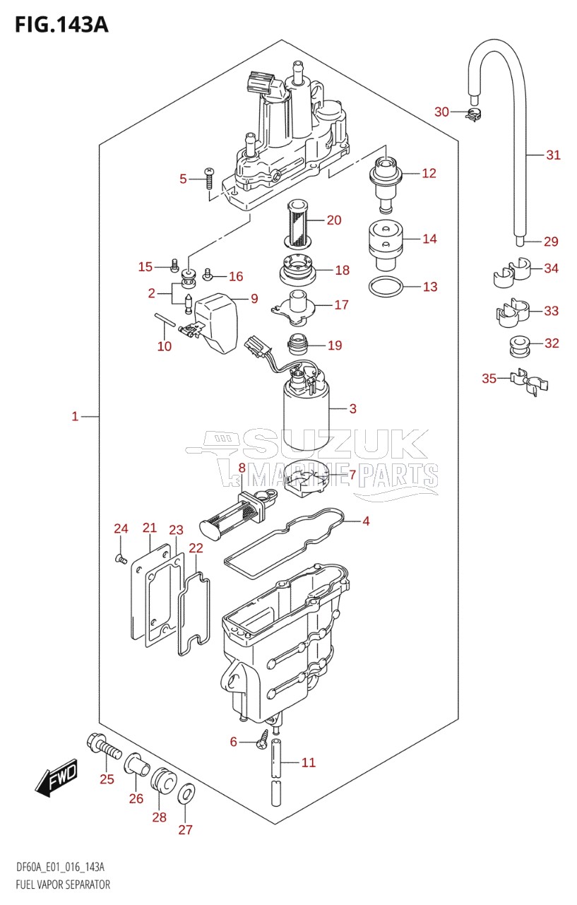 FUEL VAPOR SEPARATOR (DF40A:E01)