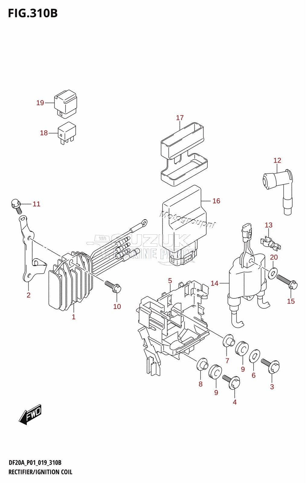 RECTIFIER /​ IGNITION COIL (DF9.9BR,DF9.9BT,DF9.9BTH)