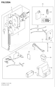 11505F-340001 (2023) 115hp E11 E40-Gen. Export 1-and 2 (DF115BG) DF115BG drawing OPT:KEY LESS START (E11:021)