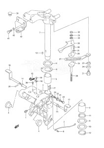 Outboard DF 30 drawing Swivel Bracket S/N 371163 to 37XXXX