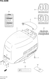 04001F-880001 (2008) 40hp E03-USA (DF40TK8) DF40 drawing ENGINE COVER (K3,K4,K5,K6,K7,K8,K9)