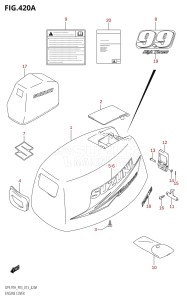 DF9.9 From 00993F-310001 (P03)  2013 drawing ENGINE COVER