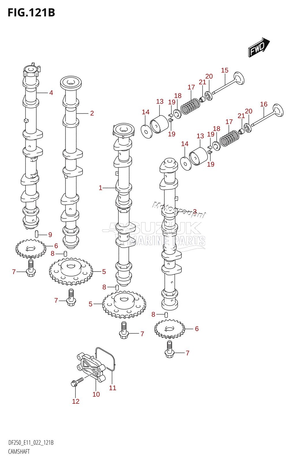 CAMSHAFT ((DF200T,DF200Z):022)