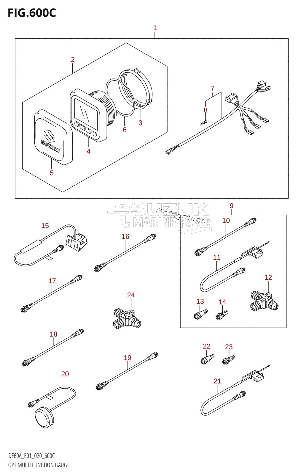 OPT:MULTI FUNCTION GAUGE (DF60A,DF60AVT)