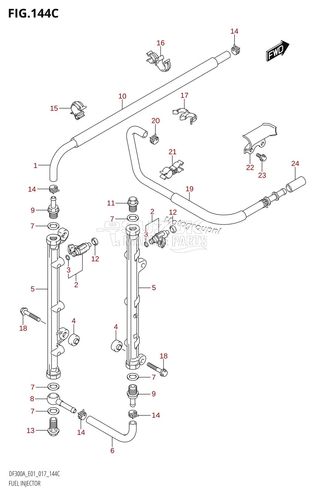 FUEL INJECTOR (DF250A:E01)