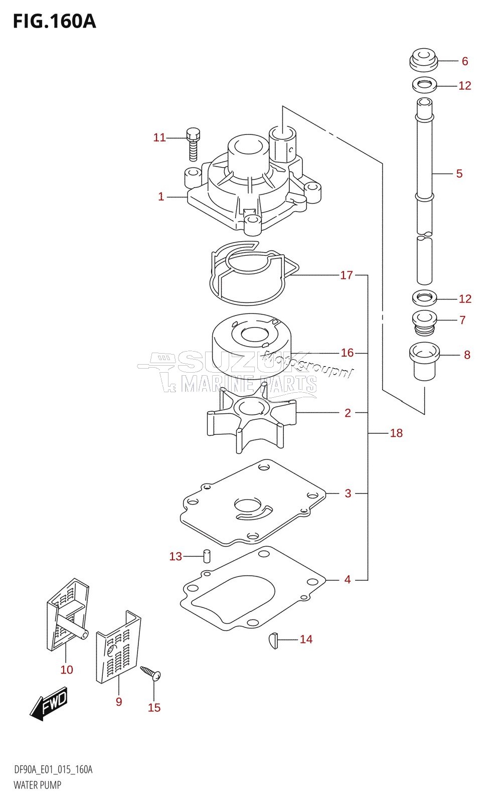 WATER PUMP (DF70A:E01)