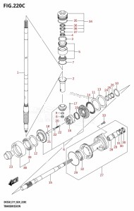 DF200T From 20002F-440001 (E01 - E40)  2024 drawing TRANSMISSION (DF200Z)