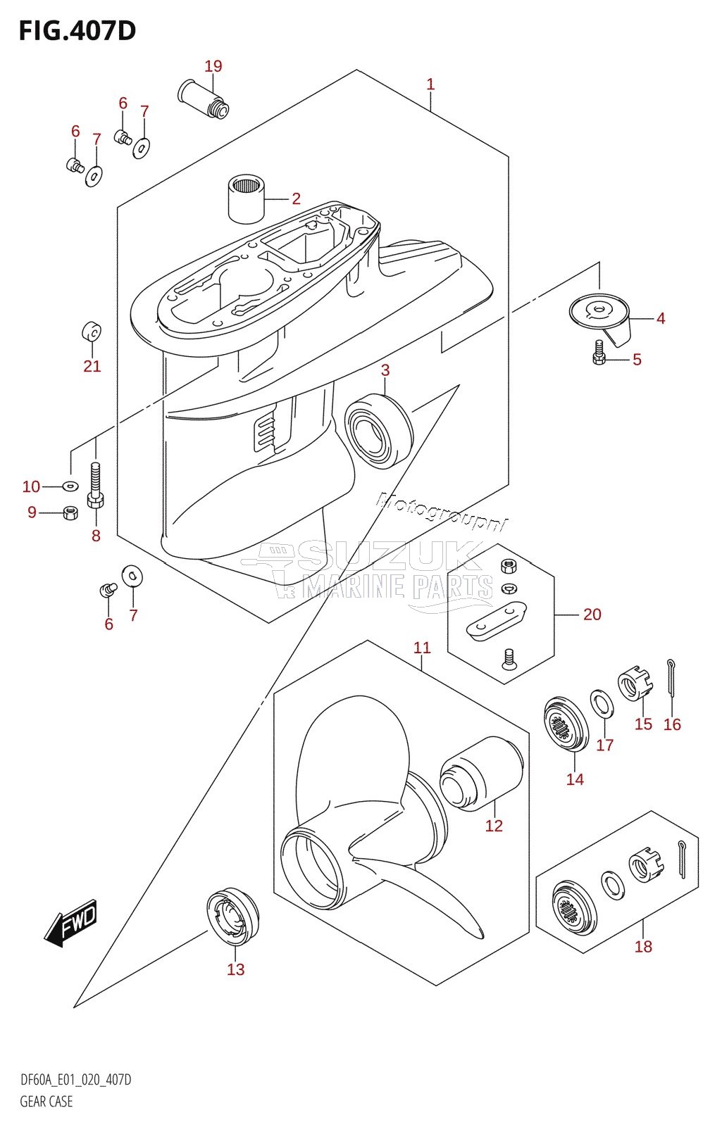 GEAR CASE (DF60A:E40)