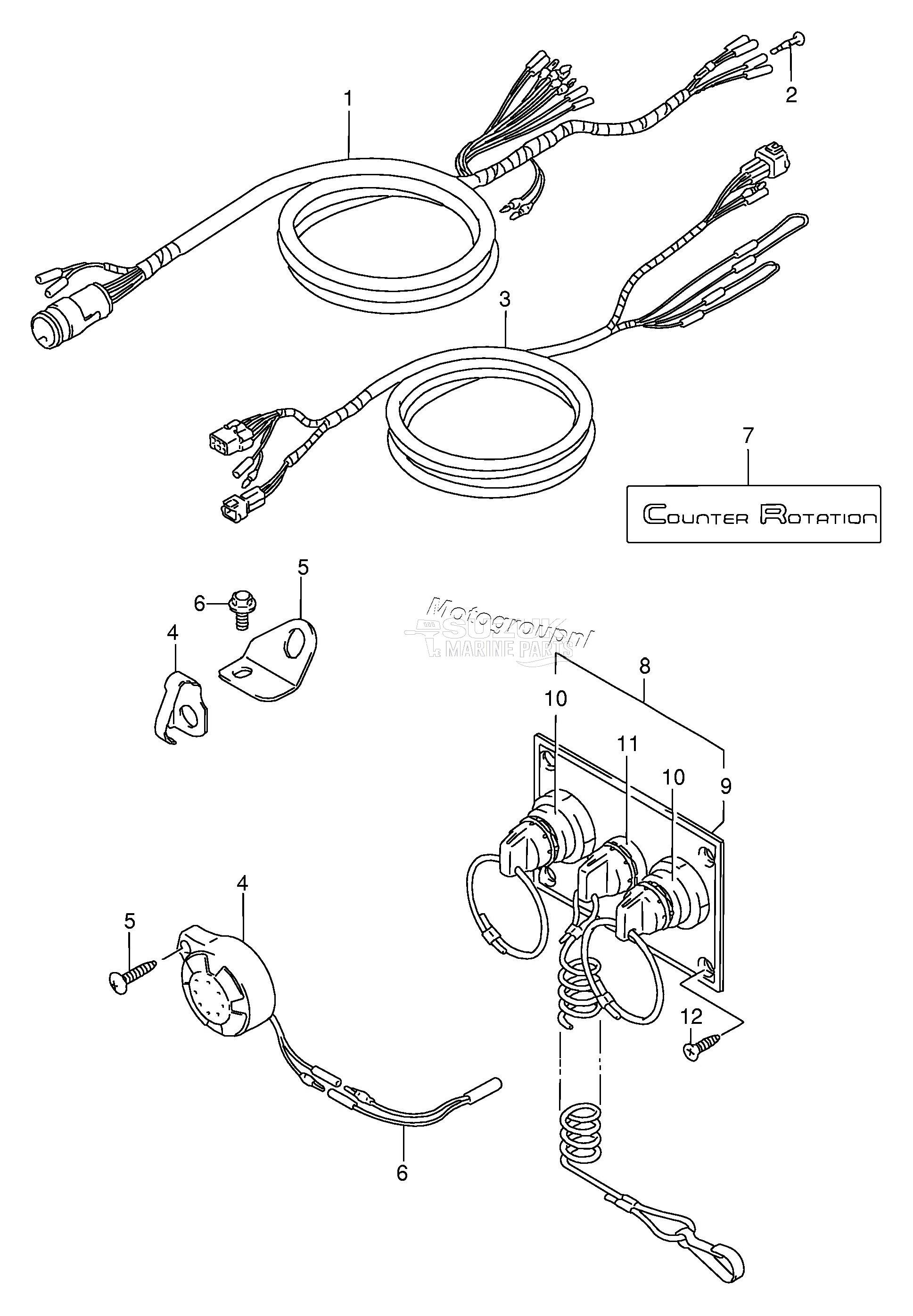 HARNESS (DT200G,COUNTER ROTATION)