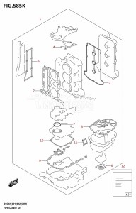 DF50A From 05003F-210001 (E01)  2012 drawing OPT:GASKET SET (DF60ATH:E01)