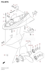 DF100A From 10003F-310001 (E01 E40)  2013 drawing GEAR CASE (DF140AT:E01)