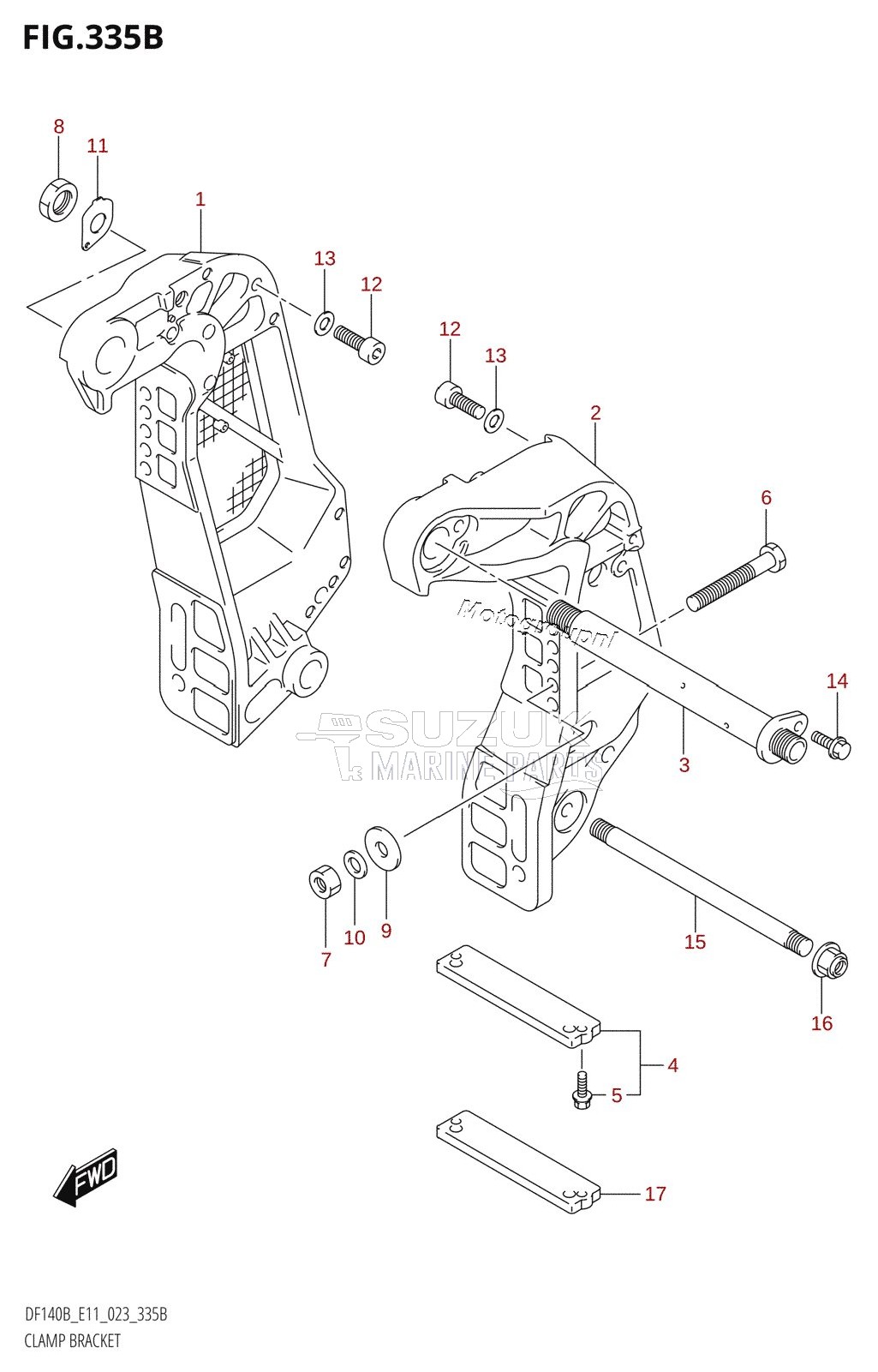 CLAMP BRACKET (DF115BT,DF115BZ)