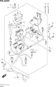 04003F-210001 (2012) 40hp E01-Gen. Export 1 (DF40AQH  DF40AT) DF40A drawing HARNESS (DF60AQH:E01)