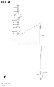 00994F-010001 (2010) 9.9hp P01-Gen. Export 1 (DF9.9AK10  DF9.9ARK10) DF9.9A drawing SHIFT ROD