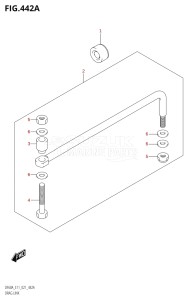 04004F-340001 (2023) 40hp E34-Italy (DF40AST) DF40A drawing DRAG LINK (SEE NOTE)