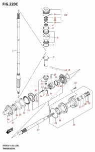 DF200Z From 20002Z-040001 (E01 E40)  2020 drawing TRANSMISSION (DF225T)