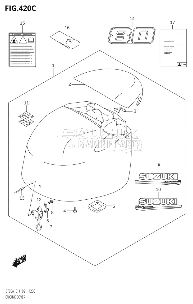 ENGINE COVER (DF80A:020)