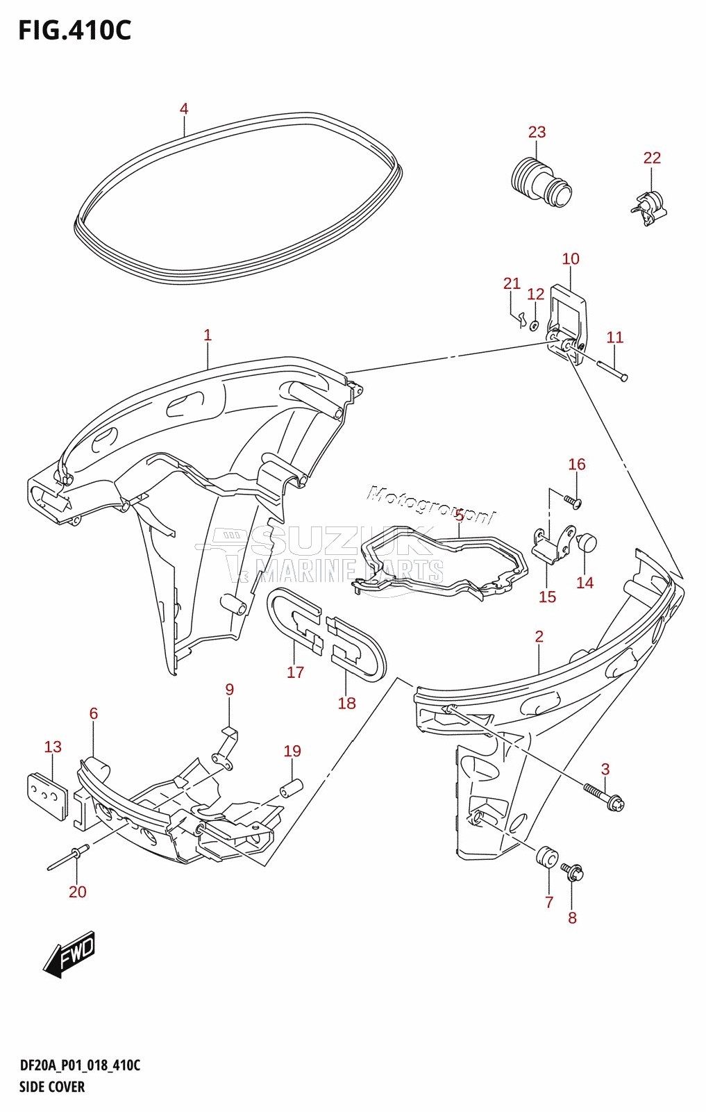 SIDE COVER (DF9.9BT,DF15AT,DF20AT)