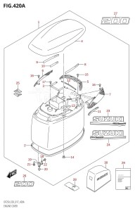 DF250ST From 25004F-710001 (E03)  2017 drawing ENGINE COVER (DF200T:E03)