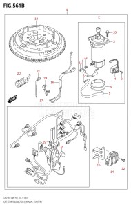 02504F-710001 (2017) 25hp P01-Gen. Export 1 (DF25A  DF25AR  DF25AT  DF25ATH) DF25A drawing OPT:STARTING MOTOR (MANUAL STARTER) (DF30A:P40:M-STARTER)