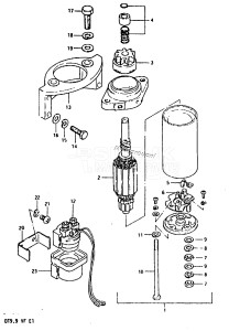 DT9.9 From 00993-512880 ()  1985 drawing STARTING MOTOR