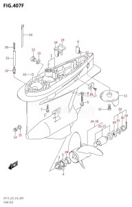 DF175ZG From 17502Z-610001 (E01 E40)  2016 drawing GEAR CASE (DF150Z:E40)