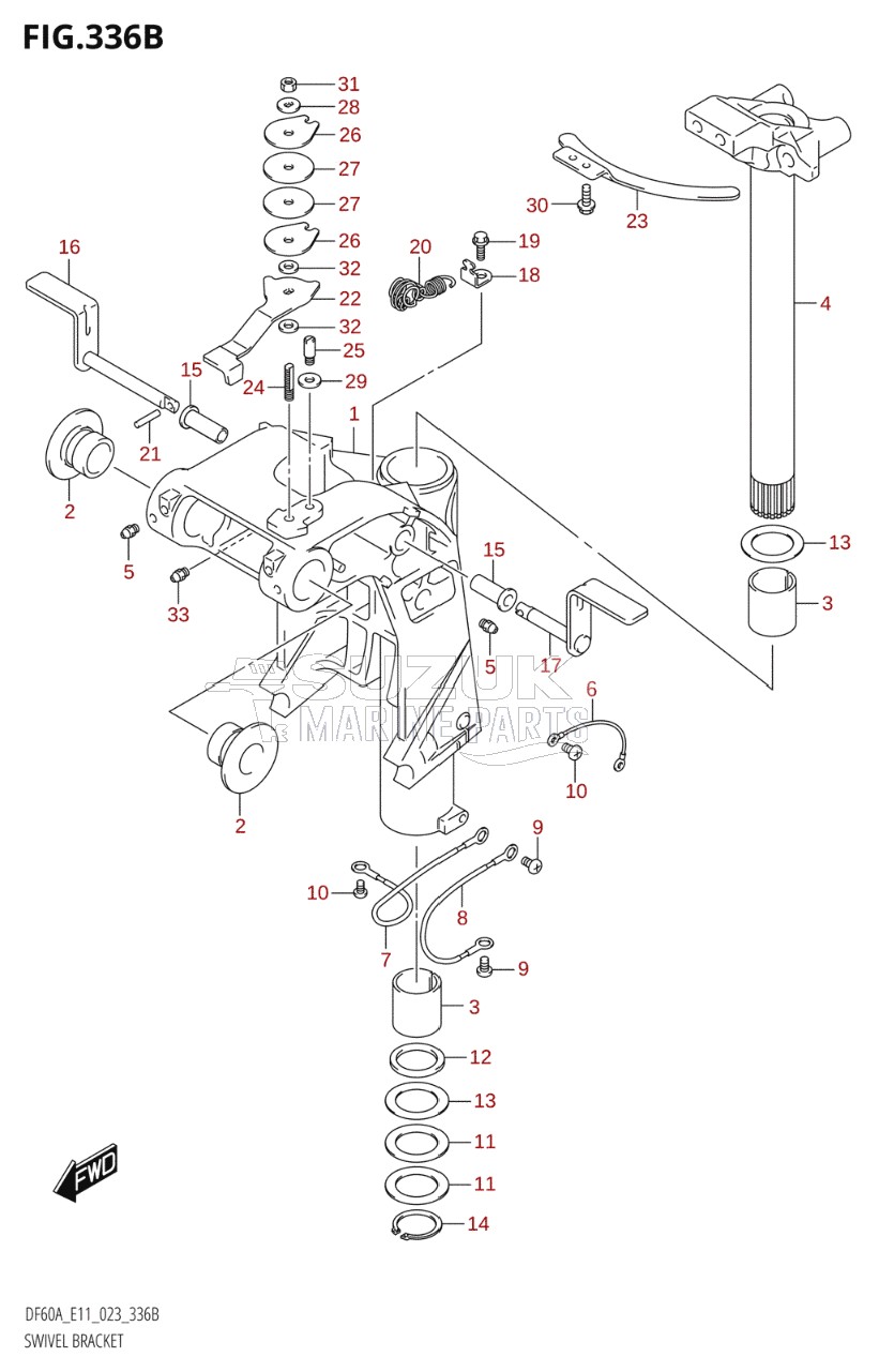 SWIVEL BRACKET (DF40AQH,DF40ATH,DF50ATH,DF60AQH)