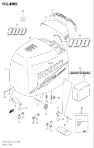 11502Z-210001 (2012) 115hp E01 E40-Gen. Export 1 - Costa Rica (DF115Z) DF115Z drawing ENGINE COVER (DF100T:E40)