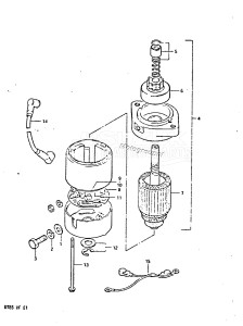 DT85 From 8501-512598 ()  1985 drawing STARTING MOTOR (MODEL VE /​ VF)