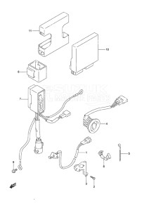 Outboard DF 60A drawing PTT Switch/Engine Control Unit