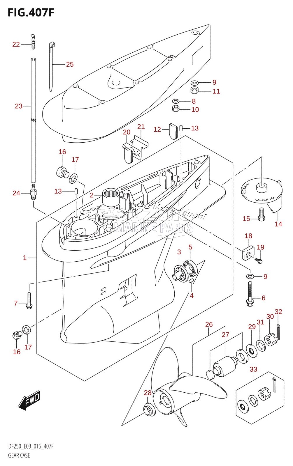 GEAR CASE (DF250Z:E03)