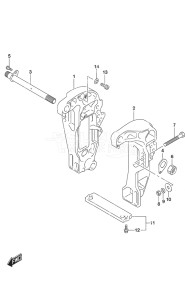 Outboard DF 60A drawing Clamp Bracket