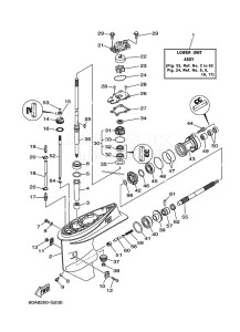 F50DETL drawing LOWER-CASING-x-DRIVE-1