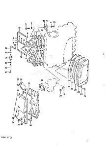 DT85 From 8501-410444 till 412597 ()  1984 drawing INLET CASE - EXHAUST COVER