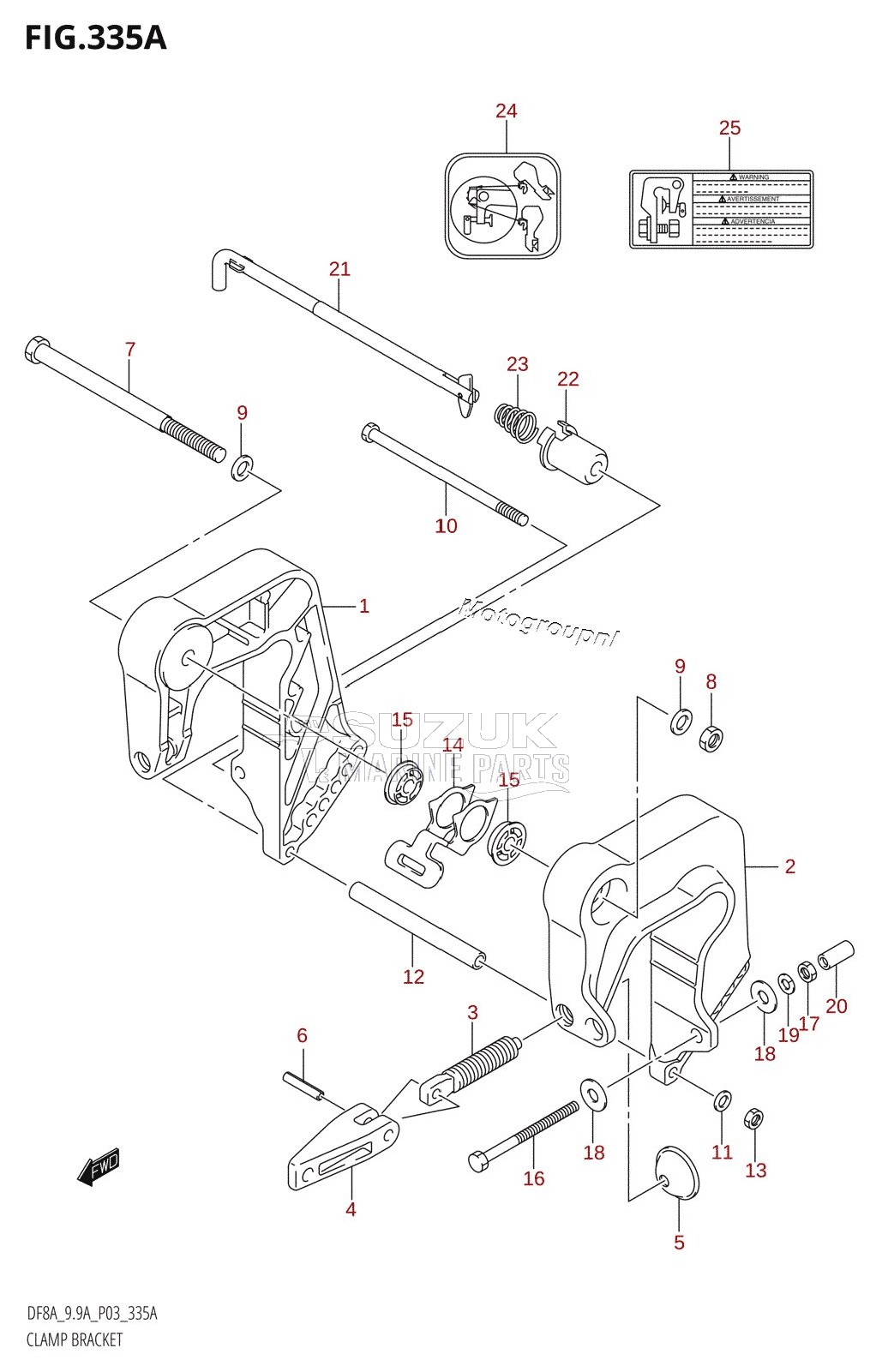 CLAMP BRACKET (DF8A,DF9.9A)