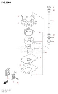 DF75A From 07501F-340001 (E03)  2023 drawing WATER PUMP (DF100B:E40)