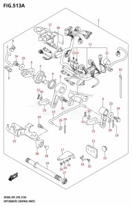 DF20A From 02002F-810001 (P01 P40)  2018 drawing OPT:REMOTE CONTROL PARTS (DF9.9B,DF15A,DF20A)