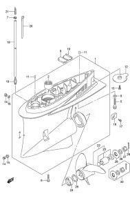 Outboard DF 250 drawing Gear Case (DF 250S)