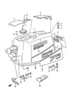 DT 75 drawing Engine Cover (1988)