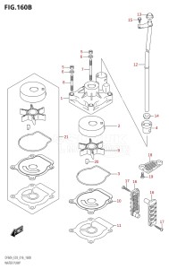 04003F-610001 (2016) 40hp E03-USA (DF40A) DF40A drawing WATER PUMP (DF50A:E03)