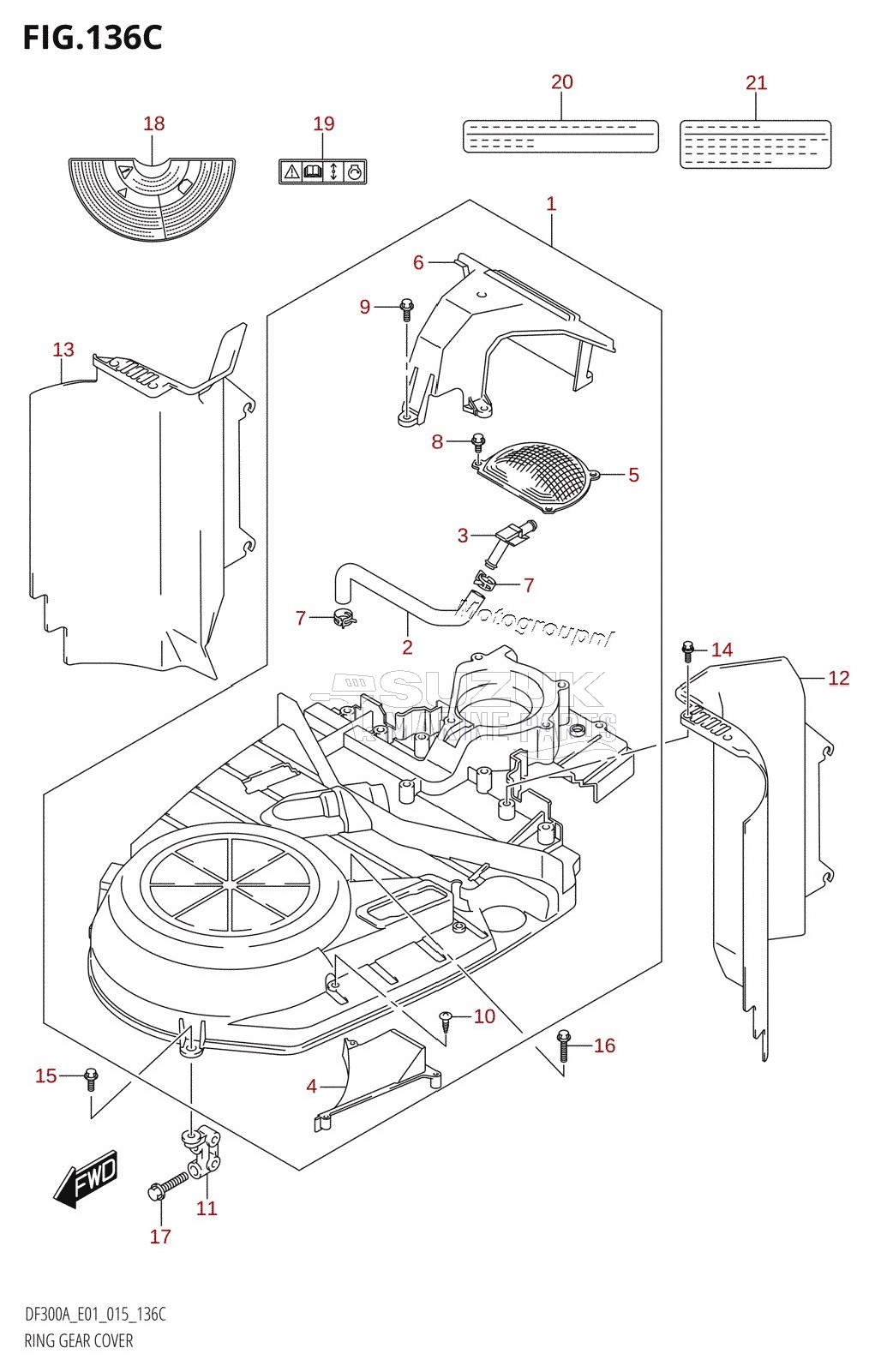 RING GEAR COVER (DF250A:E01)