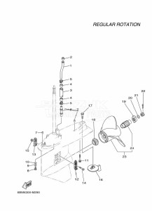 F150BETX drawing PROPELLER-HOUSING-AND-TRANSMISSION-2