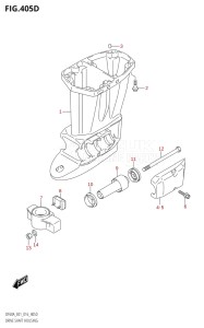 06002F-610001 (2016) 60hp E01 E40-Gen. Export 1 - Costa Rica (DF60A  DF60AQH  DF60ATH) DF60A drawing DRIVE SHAFT HOUSING (DF40AST:E34)